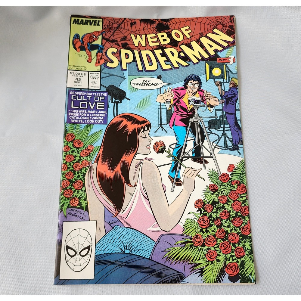 Marvel Web of Spider-Man #42 Comic Sept 1988 Cult of Love Part 1 VF Colector